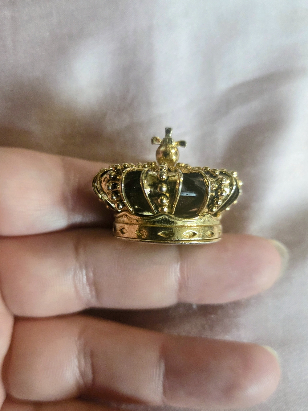 Juicy Couture Gold Accent And Black Stone Pendant Charm